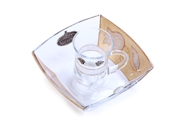 תמונה של סט מים אחרונים מזכוכית "רימונים" (לבן) - לילי אומנות