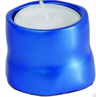תושבת לנר זיכרון מאלומיניום (כחול) - יאיר עמנואל | Gifts 4 Jewish| 🔯 |  חנות יודאיקה, מתנות יהודיות, אמנות יהודית 🔯